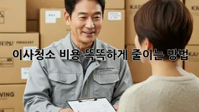 이사청소, 비용 똑똑하게 줄이는 방법!
