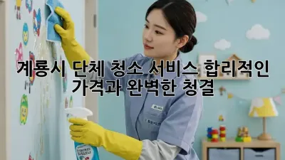계룡시 단체 청소 서비스: 합리적인 가격과 완벽한 청결
